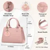 IGOLUMON Damen Handtasche Mittelgroß Leder Rosa Elegante Produktbild-Vorschau 3