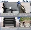 MEXO Gartenlounge-Set Gartenmöbel Set Aluminium Loungeset Produktbild-Vorschau 6