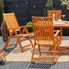 CASARIA® 2er Set Gartenstuhl Balkonstuhl Holz Produktbild-Vorschau 12