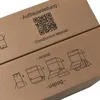 Close-up of a cardboard box with assembly instructions and a QR code. Produktbild-Vorschau