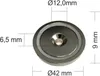 Topfmagnet Neodym Flachgreifer Ø 42 mm mit Bohrung und Produktbild-Vorschau 2