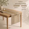 Tafelkleed met open ornamenten, lichtbruin, 40x140 cm Productafbeelding-voorbeeld 2