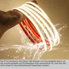 08 Meter, 3000K warmweiß COB LED Streifen Set, IP20 Produktbild-Vorschau 5