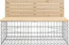 vidaXL Gabionová zahradní lavička 287x71x65,5 cm Borovicový Náhled obrázku produktu 6