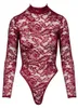 Roter Spitzenbody Größe M mit Ornament-Spitze im Produktbild-Vorschau 5