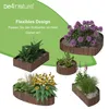 A collage of different garden planter designs using be4nature roll borders with various plants. Produktbild-Vorschau