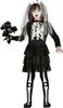 Scheletro sposa bambini Halloween spaventoso costume nero Anteprima dell’immagine prodotto 1