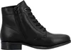 A side view of a black leather ankle boot. Náhled obrázku produktu