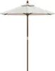 A sand-colored patio umbrella with a wooden pole is shown against a white background. Náhľad obrázku produktu