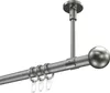 Interdeco Gardinenstange / Vorhangstange Silbergrau / Produktbild-Vorschau 1