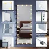 SONNI 160 x 60 x 3,5 cm blanc miroir de dressing sur pied Voir les images du produit 10
