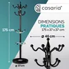 CASARIA® Porte-manteau avec socle Noir en marbre 14 Voir les images du produit 2