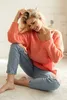 PeeKaBoo Klassischer Pullover für Frauen Haggim Produktbild-Vorschau 3