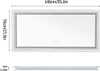A diagram showing the dimensions of an LED bathroom mirror, with a top-down view and a side view. Produktbild-Vorschau