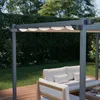 An outdoor living space with a pergola and seating. Produktbild-Vorschau