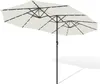 Faziango Dreiteiliger Sonnenschirm Creme mit LED – Extra Produktbild-Vorschau 1