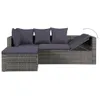 Set Divani da Giardino 4 pz con Cuscini in Polyrattan Anteprima dell’immagine prodotto 2