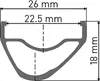 Felge DT Swiss XR 361 Asymmetric 27,5" 584-22,5, 32 Loch, Produktbild-Vorschau 2