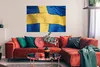 MuchoWow® Poster Nahaufnahme der Flagge von Schweden 120x80 Produktbild-Vorschau 2
