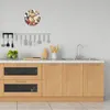 Wanduhr aus Glas Rund fi 30 Tropische farbenfrohe Pflanzen Produktbild-Vorschau 3