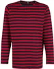 Urban Classics Regular Stripe LS rouge vif/noir - M Voir les images du produit 13
