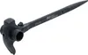 A black, multi-tool wrench with a socket on one end and a pointed tip on the other, set against a white background. Anteprima dell’immagine prodotto