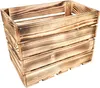 A wooden crate with a burnt finish. Produktbild-Vorschau