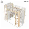 Łóżko piętrowe Flieks 90 x 200 cm z biurkiem i półką, łóżko Podgląd zdjęcia produktu 5