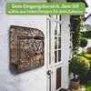 banjado Design Briefkasten Stahl schwarz mit Zeitungsfach Produktbild-Vorschau 3