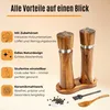 ECENCE Salz und Pfeffermühle Holz 2er Set Pfeffer und Produktbild-Vorschau 5
