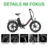 Draixcor E-Bike Klapprad 20 Zoll faltbar, 48V 20Ah 960Wh, Produktbild-Vorschau 10