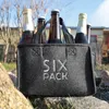 com-four® 4x Flaschentasche - Getränkehalter aus Filz für 6 Produktbild-Vorschau 3