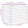 Pflanzkübel Weiß 50x50x45,5 cm Massivholz Kiefer Produktbild-Vorschau 8