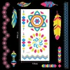 UV Neon Tattoos, 20 Blätter Temporäre Schminke für Produktbild-Vorschau 2
