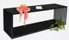 DanDiBo Gartenbank Metall Wetterfest Schwarz 150 cm Produktbild-Vorschau 1