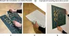 Three-panel image showing the installation process of decorative wall panels. Produktbild-Vorschau