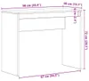 vidaXL Scrivania in rovere nero 90 x 40 x 72 cm Materiale a Anteprima dell’immagine prodotto 7