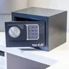 Möbeltresor mit Elektroschloss von HMF mit 23 cm Breite in Blau Anteprima dell’immagine prodotto