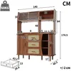 Flieks Hochwertiger Buffetschrank mit Rattanoptik & Produktbild-Vorschau 4