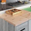 vidaXL Garážová skříň šedá Sonoma z masivního borovicového Náhled obrázku produktu 3