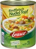 A close-up of a canned food product, showing the label and a spoonful of the soup. Produktbild-Vorschau