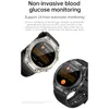 Two smartwatches are displayed against a white background, showcasing their screens with blood glucose monitoring data. Náhled obrázku produktu