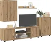 vidaXL TV skrinka set nástenný 4 ks Artisan dub materiál na Náhľad obrázku produktu 2