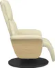 vidaXL Poltrona relax con poggiapiedi in Pelle finta crema Anteprima dell’immagine prodotto 4