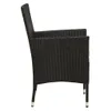 9-tlg. Garten-Essgruppe mit Kissen Poly Rattan Schwarz Produktbild-Vorschau 5