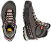 Wanderschuhe für Damen; Modell "TX5 Woman GTX" von La Sportiva; in Grau mit rotem Schnürsystem und Gummisohle. Podgląd zdjęcia produktu