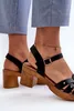 Damen High Heel Sandalen aus schwarzem Kunstleder Assames Produktbild-Vorschau 8