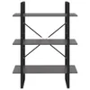 vidaXL Bücherregal Grau 80x30x105 cm Holzwerkstoff Produktbild-Vorschau 3
