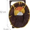 Relaxdays Moonchair pre deti, lev, skladací, VxŠxH: 47 x 50 Náhľad obrázku produktu 5