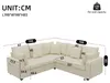 Merax L-förmiges Ecksofa mit LED-Licht, USB-Ladeanschluss, Produktbild-Vorschau 5